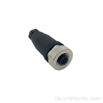 4 Pin A Code M12 Female Straight Connector